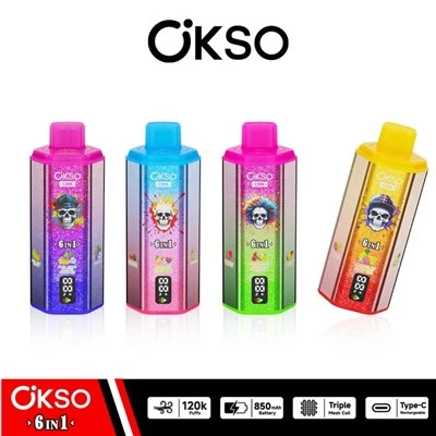 Elf Box OKSO 6in1 120K Puffs المتاح بالجملة